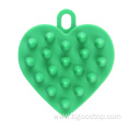 Heart shaped silicone shampoo comb